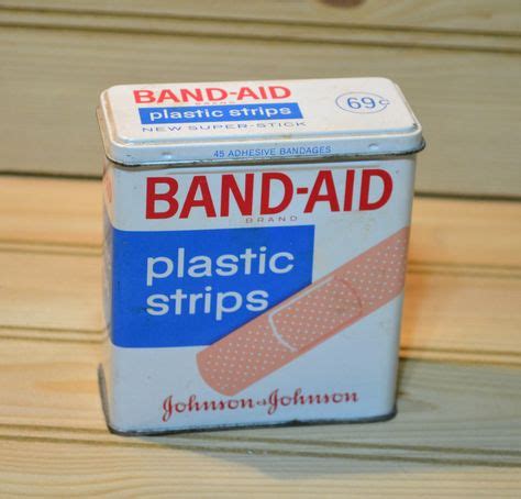 value of metal band aid box|bandaids in a metal container.